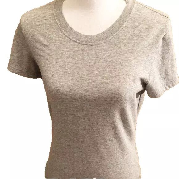 Nike Dri Fit Cotton Tee XL Gray Short Sleeves Crew Neck Swoosh Logo - Picture 1 of 7